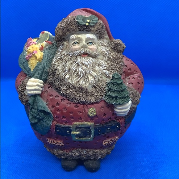 Decorative Christmas Holiday Round Santa Figurine - Picture 1 of 6
